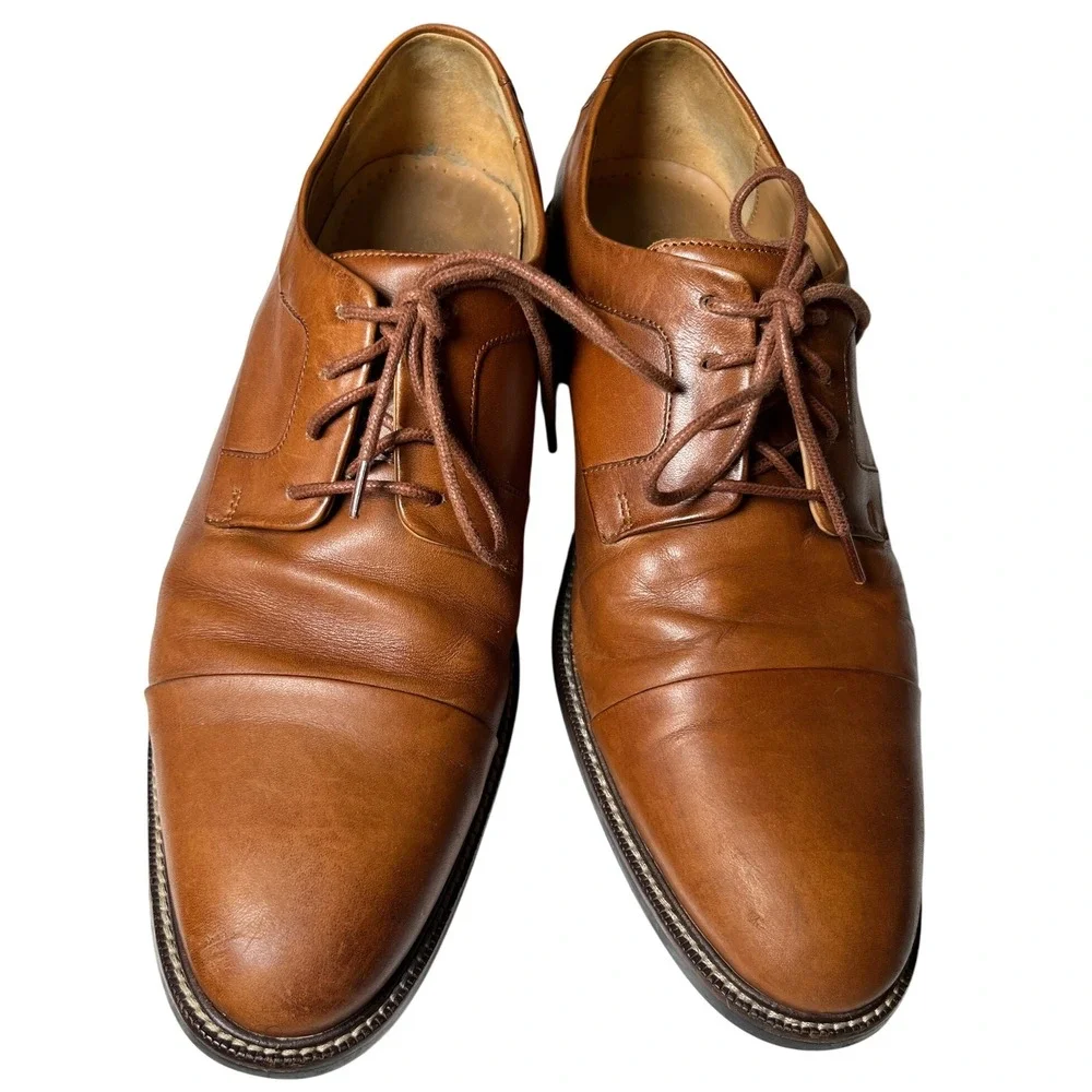 Cole Haan Brown Leather Cap Toe Oxford‎ Shoes Men's 8.5M Classic Dress StyleM